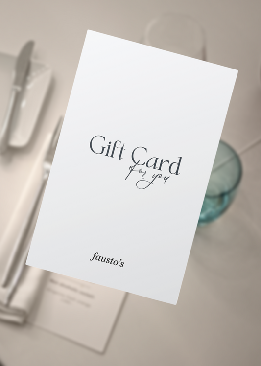 Fausto's gift card from HUF 50,000